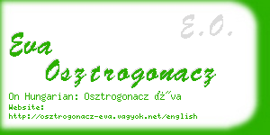 eva osztrogonacz business card